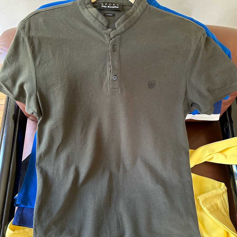 The Kooples Classic fit polo in Army Green.